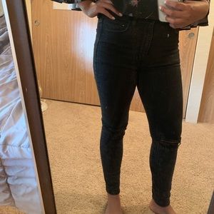 Black ripped jeans
